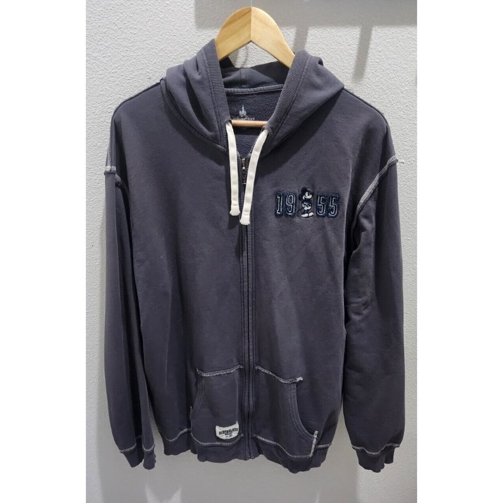 Disney Parks Men's Disney Resort 1955 Mickey Mouse Full Zip Hoodie Jacket | L - Picture 2 of 16